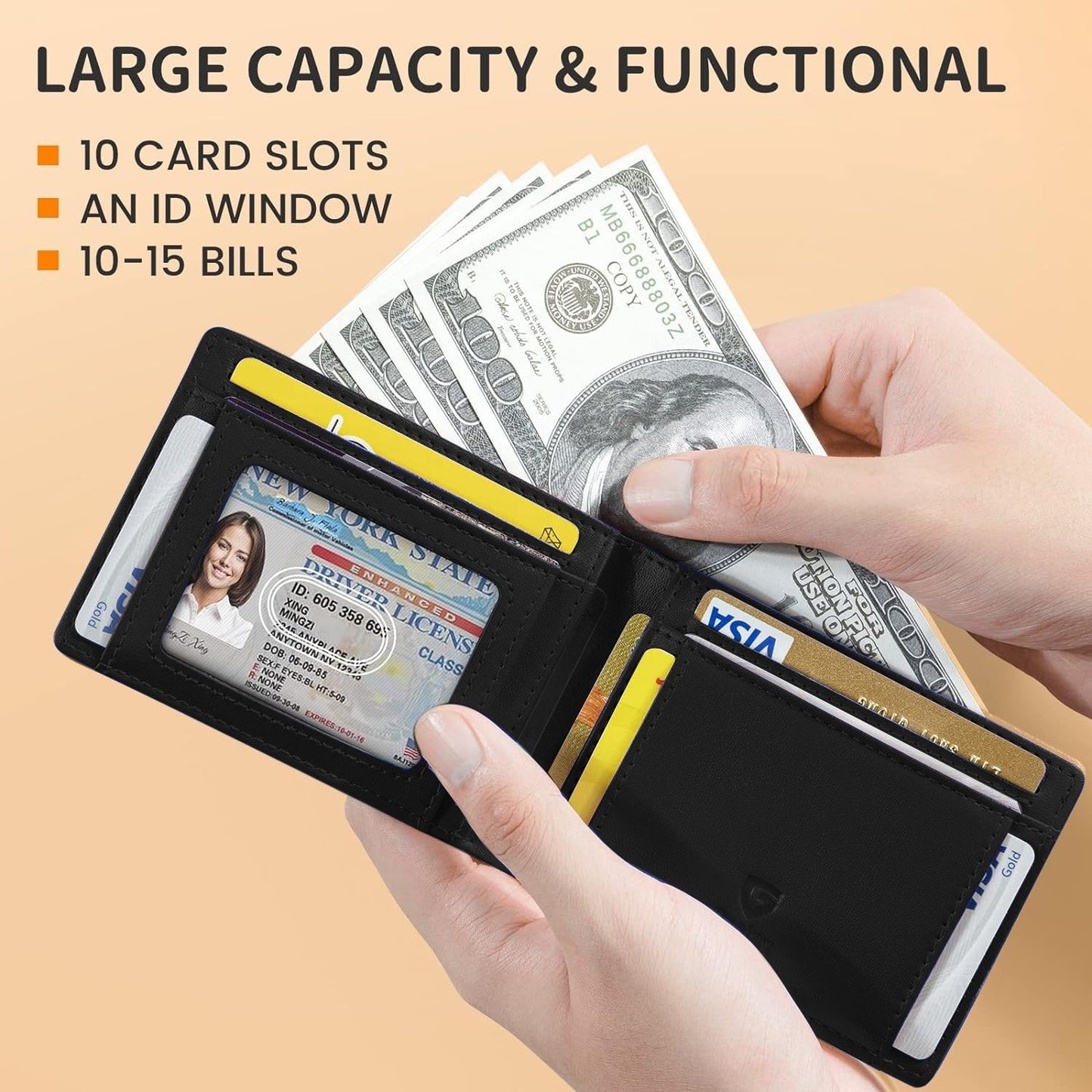 🔥Limited-Time Discount!!🔥RFID-Blocking Leather and Carbon Fiber Credit Card Holder