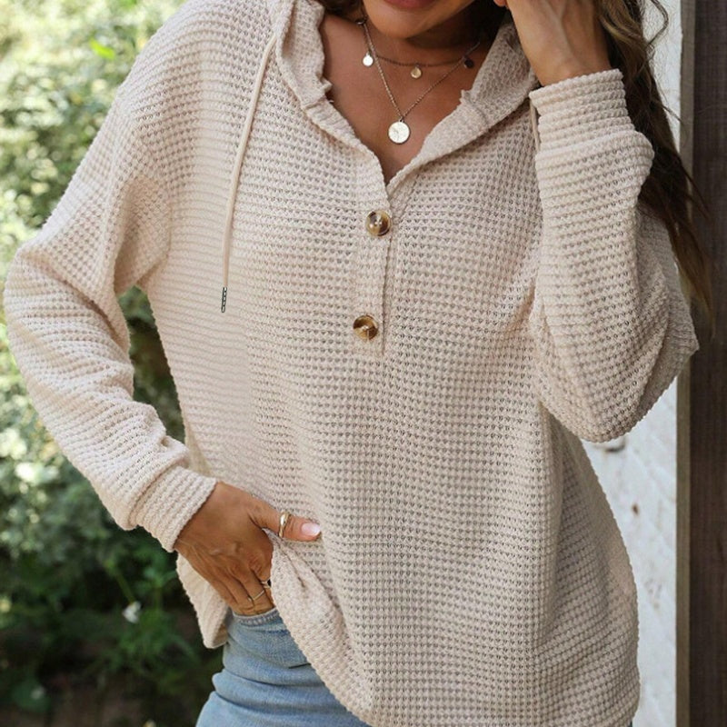 🍂Fall Specials🍂Women’s Trendy Solid Color Hooded Long Sleeve Top