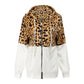 Thickened Hooded Jacket with Leopard Print Pattern