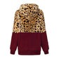 Thickened Hooded Jacket with Leopard Print Pattern