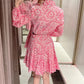 Women’s Long-Sleeve Printed Shirt Dress