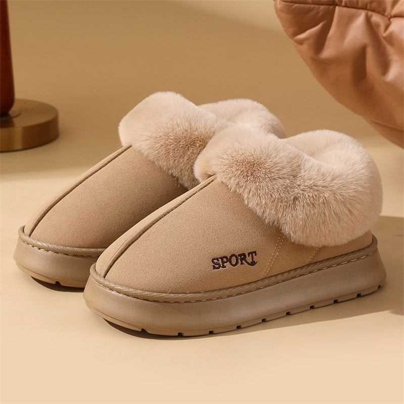 Women's Micro Suede Fuzzy Slippers for Indoor & Outdoor