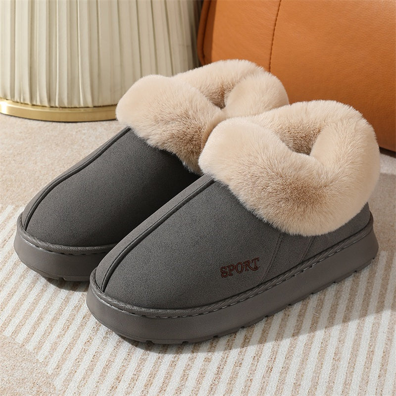 Women's Micro Suede Fuzzy Slippers for Indoor & Outdoor