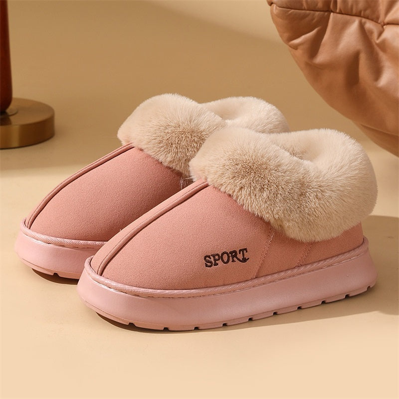 Women's Micro Suede Fuzzy Slippers for Indoor & Outdoor