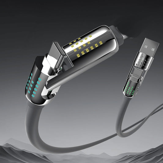 ⚡All-New Upgrade-4-in-1 Fast Charging Data Cable with Breathing Light