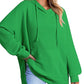 Women's Casual Long Sleeve Waffle Knit Hoodie with Side Slits