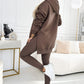 🎁HOT SALE🎁Women's Fashion Solid Color Hoodie And Lined Leggings Two-Piece Set