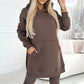 🎁HOT SALE🎁Women's Fashion Solid Color Hoodie And Lined Leggings Two-Piece Set