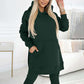 🎁HOT SALE🎁Women's Fashion Solid Color Hoodie And Lined Leggings Two-Piece Set