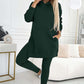 ✨New products on offer ✨Women's Fashion Solid Color Hoodie And Lined Leggings Two-Piece Set