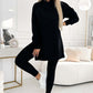 🎁HOT SALE🎁Women's Fashion Solid Color Hoodie And Lined Leggings Two-Piece Set