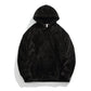 Men's Solid Color Thickened Loose Fuzzy Hooded Sweatshirt