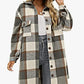 ⏰Hot Sale 50%OFF💥Women's Casual Lapel Button Down Long Plaid Shirt Coat