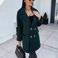 Women's Solid Color Double Breasted Coat