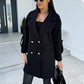 Women's Solid Color Double Breasted Coat
