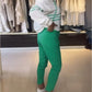 Women's Striped Hooded Sweatshirt and Pants Set