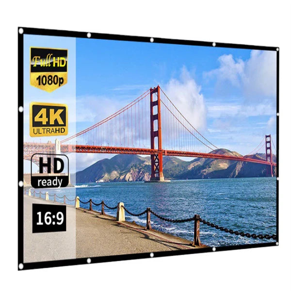 Portable Projector 4K Anti-Light Folding Screen