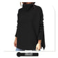 🔥Winter Hot Sale-50% OFF🔥Women's Turtleneck Oversize Hem Knit Pullover Sweater
