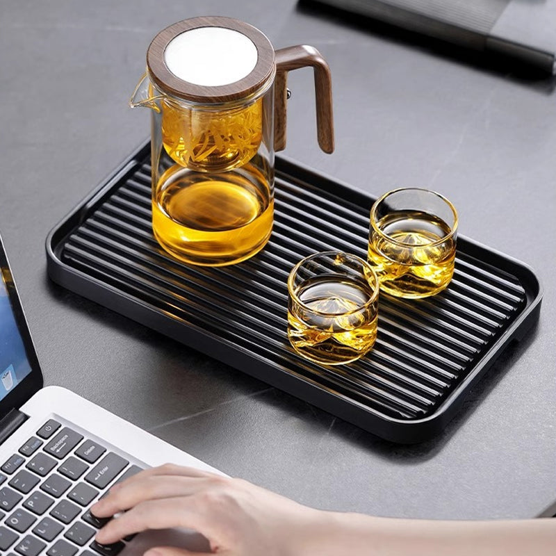 🔥LIMITED SALE 50% OFF🔥Water Separation Glass Teapot with Wooden Handle