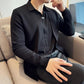 Men's Faux Two-Piece Knit Cardigan Shirt | Stylish Seamless V-Neck Sweater Jacket | Wholesale Price! ✨🛒