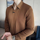Men's Faux Two-Piece Knit Cardigan Shirt | Stylish Seamless V-Neck Sweater Jacket | Wholesale Price! ✨🛒