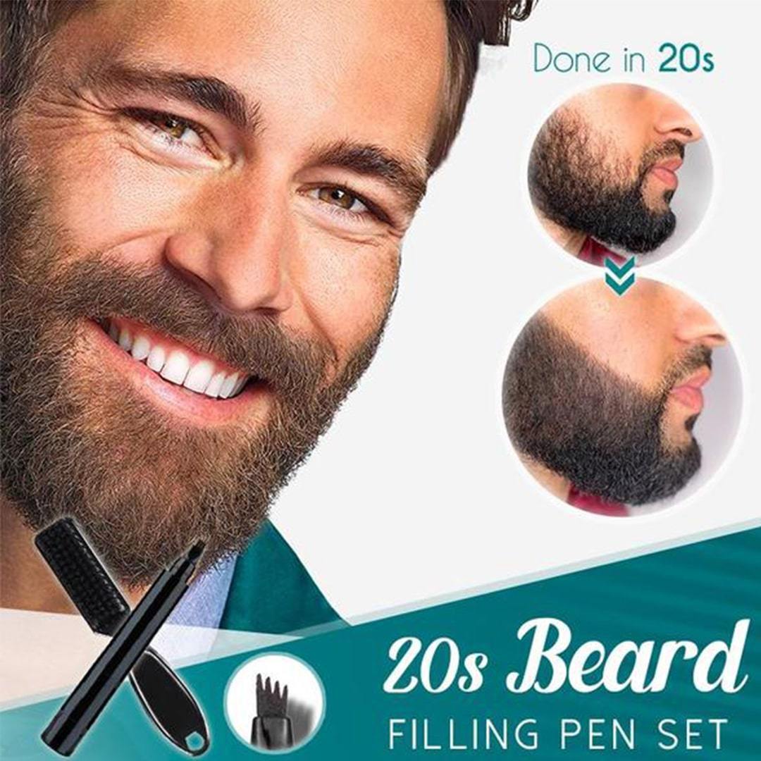 Last Day 49% OFF-Waterproof Beard Filling Pen Kit