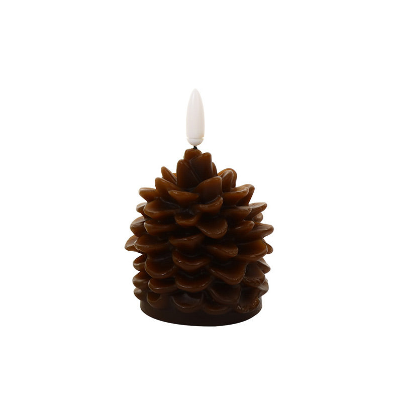 Flameless LED Pine Cone Candles for Holiday Decor