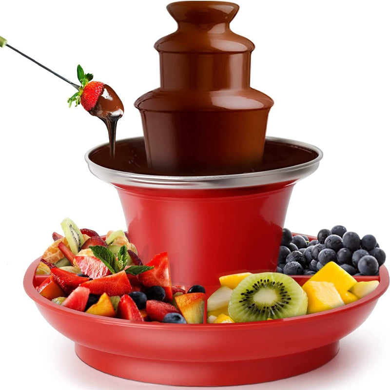 Three-Layer Chocolate Fountain Machine with Detachable Plate