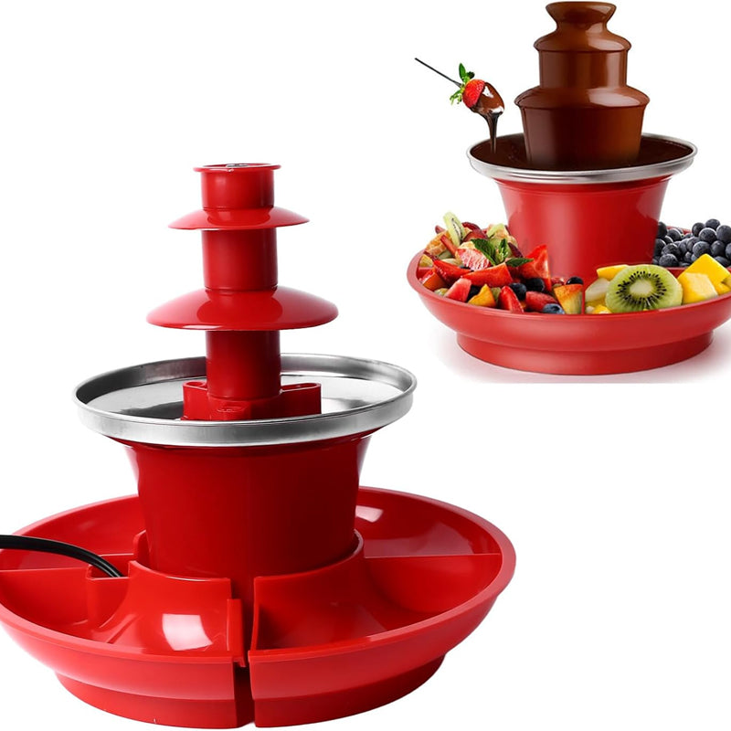 Three-Layer Chocolate Fountain Machine with Detachable Plate