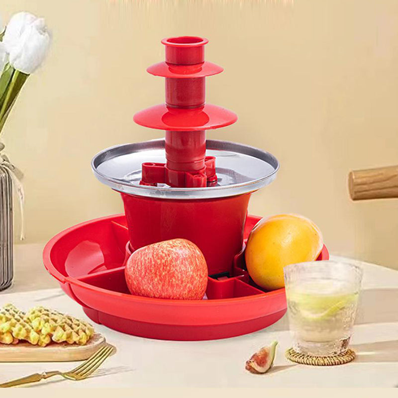 Three-Layer Chocolate Fountain Machine with Detachable Plate