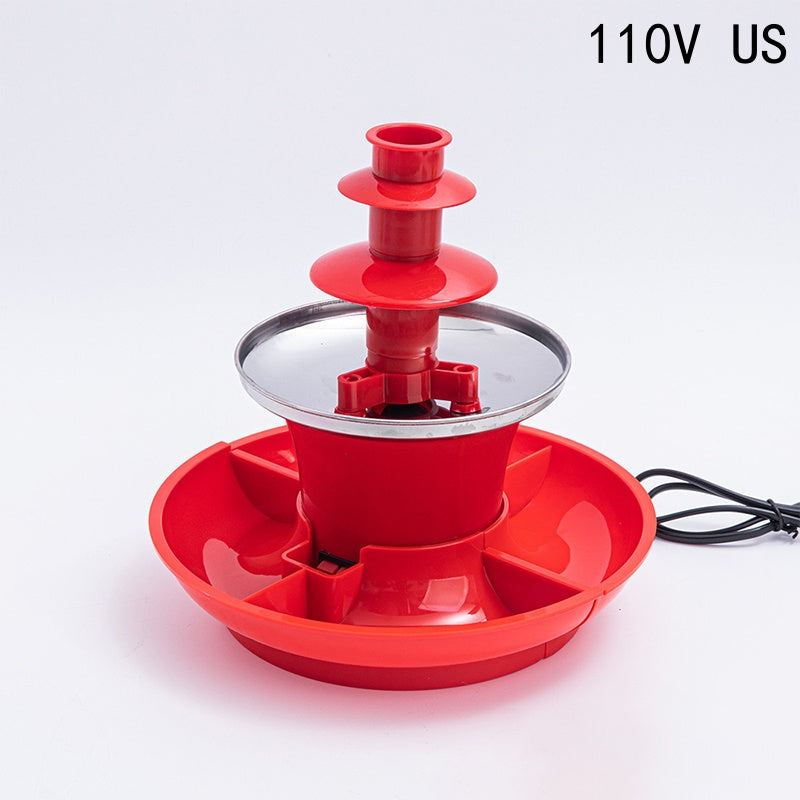 Three-Layer Chocolate Fountain Machine with Detachable Plate