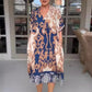 🌺Last Day UP TO 69% OFF!!🔥Printed V Neck Loose Midi Dress