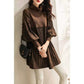 Plus Size Solid Color Lantern Sleeve Knit Dress