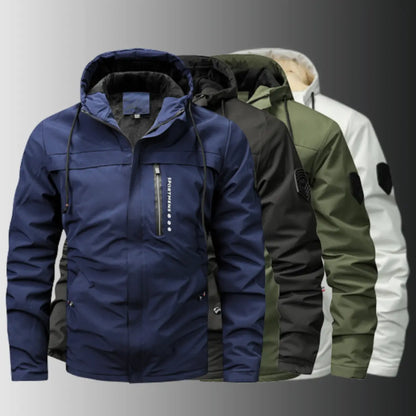 Men's Casual Jacket Thicken Hooded Windbreaker