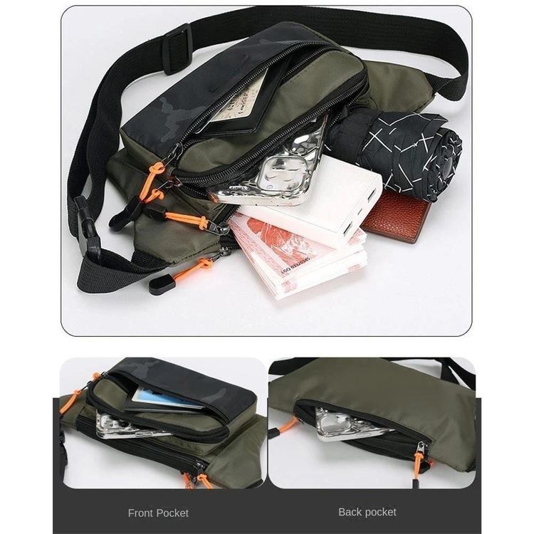 Multifunctional Bag with 4 Zipper Compartments