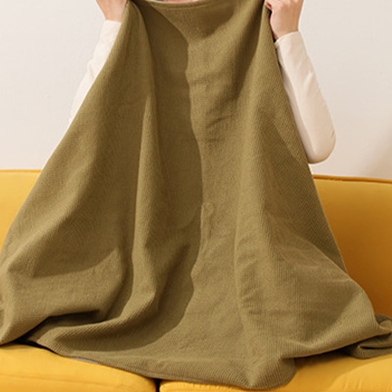 Portable Soft Zipper Electric Heated Blanket Shawl