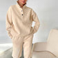 ❄️Winter-Specials❄️Women's Button Sweatshirt & Sweatpants (2-Piece Set)