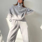 ❄️Winter-Specials❄️Women's Button Sweatshirt & Sweatpants (2-Piece Set)