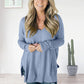 Women's Casual Soft Seam-front V-neck Sweater
