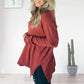 Women's Casual Soft Seam-front V-neck Sweater