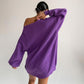 Women’s Casual Loose V-neck Button Knitted Cardigan