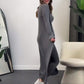 Women’s Stretch Knitted Tank Top High-waist Leggings and Long Cardigan 3-piece Set