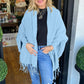 Women’s Solid Color Tassel Cardigan Wrap Shawl