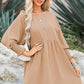 Round Neck Dress with 3/4 Sleeves