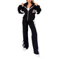 🔥🖤Black Friday Sale:50% OFF🔥Women's Striped Zipper Jacket & Casual Pants 2-Piece Set