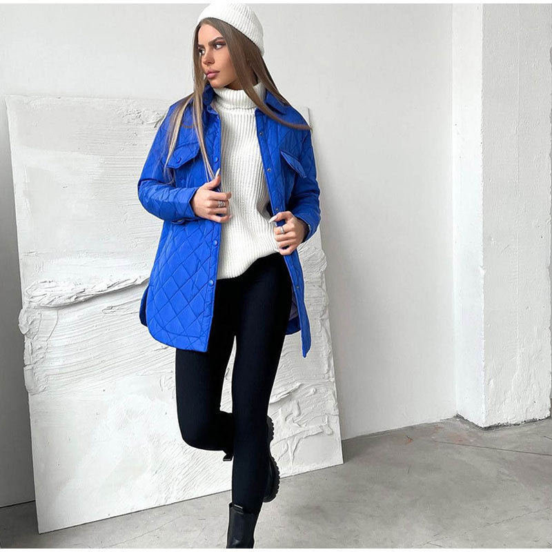 Women's Quilted Lightweight Insulation Jacket with Belt