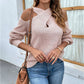 Long Sleeve Off-Shoulder Crossover Sweater