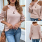 Long Sleeve Off-Shoulder Crossover Sweater