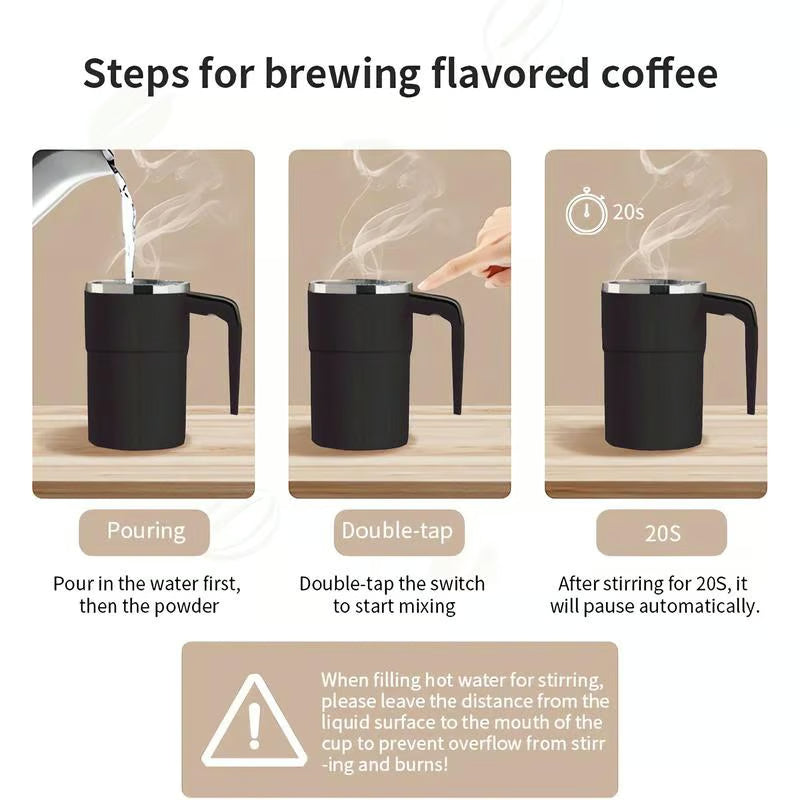 🔥Limited-time offer-Rechargeable Automatic Magnetic Stirring Coffee Mug Set