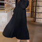 50% discount 🔥 Elegant dress with lantern sleeves in solid color